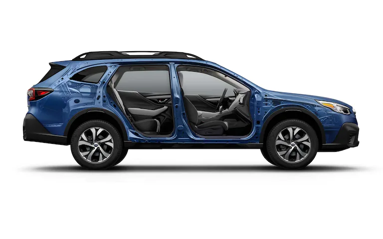 A cut-away view of a 2022 Subaru Outback showing the Subaru Global Platform.